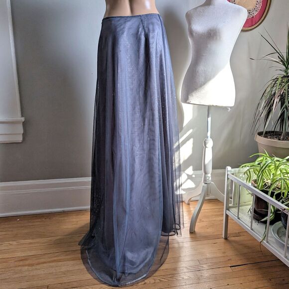 NWT Vintage Y2K Express Maxi Skirt Prom Sequin Mermaid Whimsygoth Size 7 - Picture 3 of 15